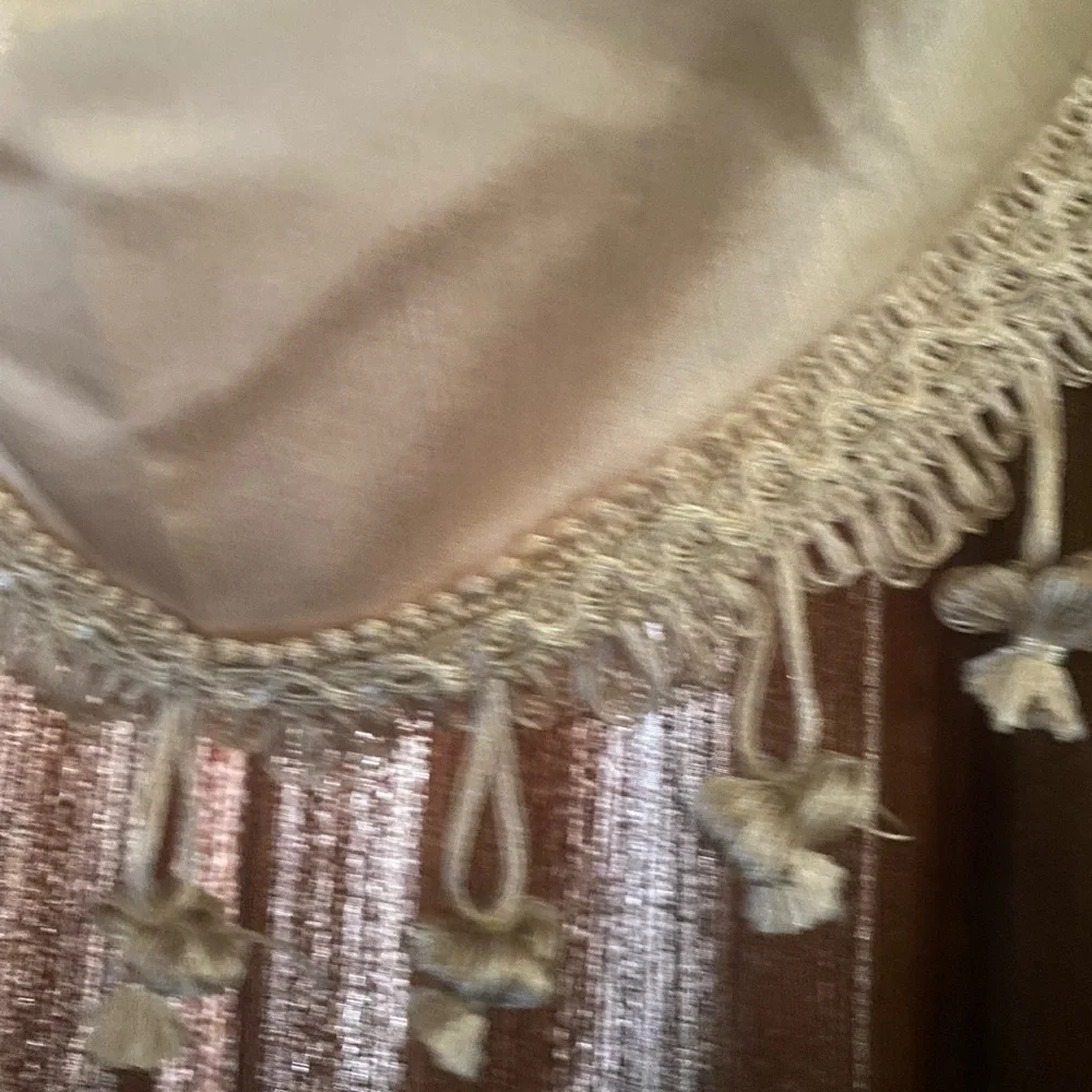 Regal Home Regency Valance Rod Pocket Waterfall Valance in cream set of 3